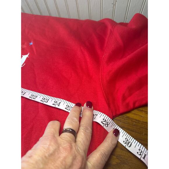 Wondershop Red Merry & Bright Crew Neck Oversized Sweatshirt 2x - Picture 6 of 6